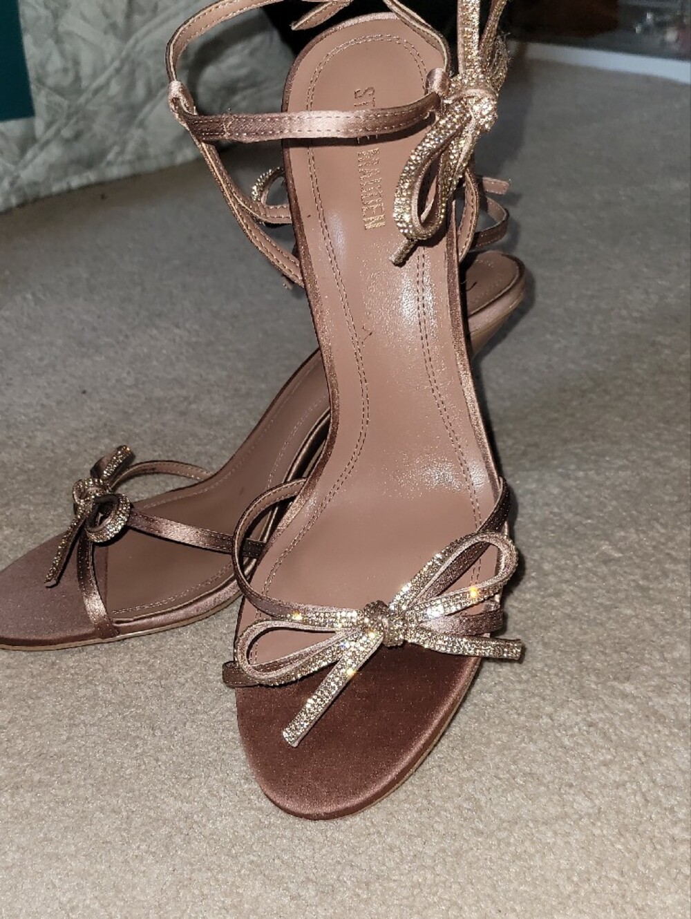 Steve Madden Rose Gold Bow-Strap Heels - Picture 5 of 9